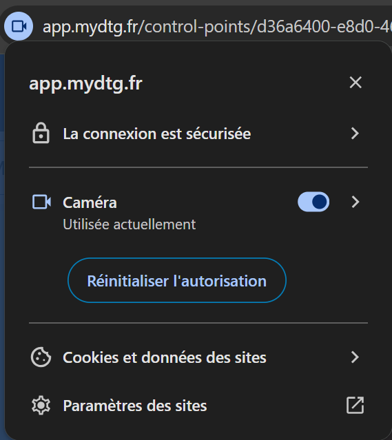 Bouton inverser caméra